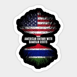 American Grown with Gambian Roots USA Flag Sticker